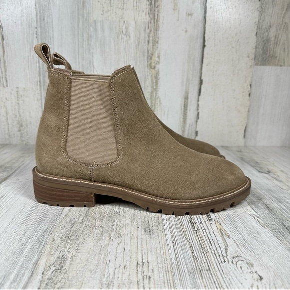 New Steve Madden Leopold Suede Leather Boot in Oatmeal #752 - Picture 6 of 12